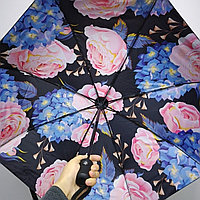 Складной универсальный: от дождя и солнца. Женский зонт с Розами