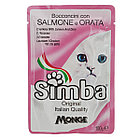 9379 SIMBA POUCHES, Симба кусочки с лососем и дорой для кошек, пауч 100 гр.