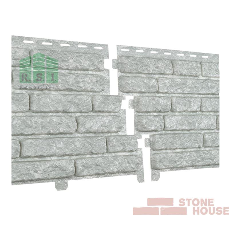 Фасадная панель акриловая Stone House (светло-серый кварцит)