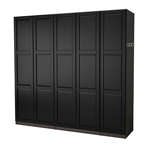 Гардероб ПАКС черно-коричневый Ундредаль черный ИКЕА, IKEA, фото 2