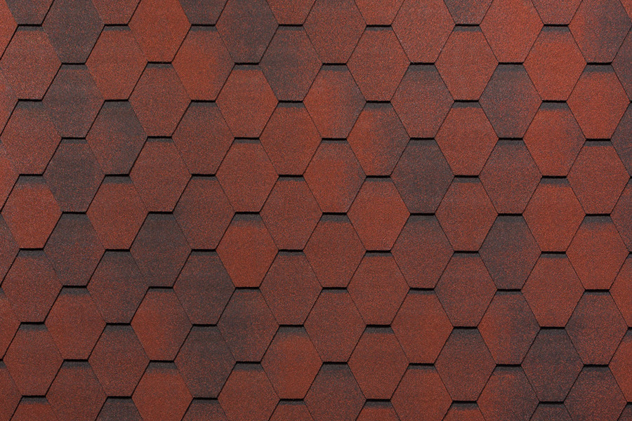 Битумная черепица Tegola MOSAIK Красный Гранит (RED BRICK)