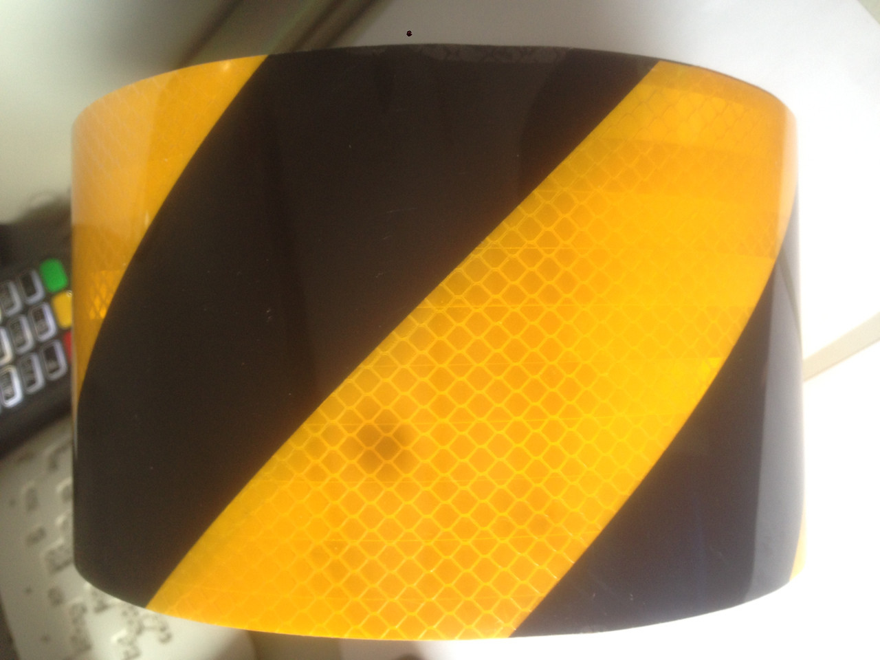 Лента световозвращающая черно-желтая Для дорожных работ