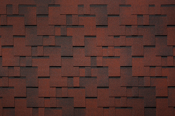 Битумная черепица Tegola GOTHIK Красный Гранит (RED BRICK)