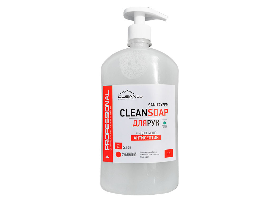 Мыло жидкое CleanSoap "Антисептик" с дозатором, 1000 мл