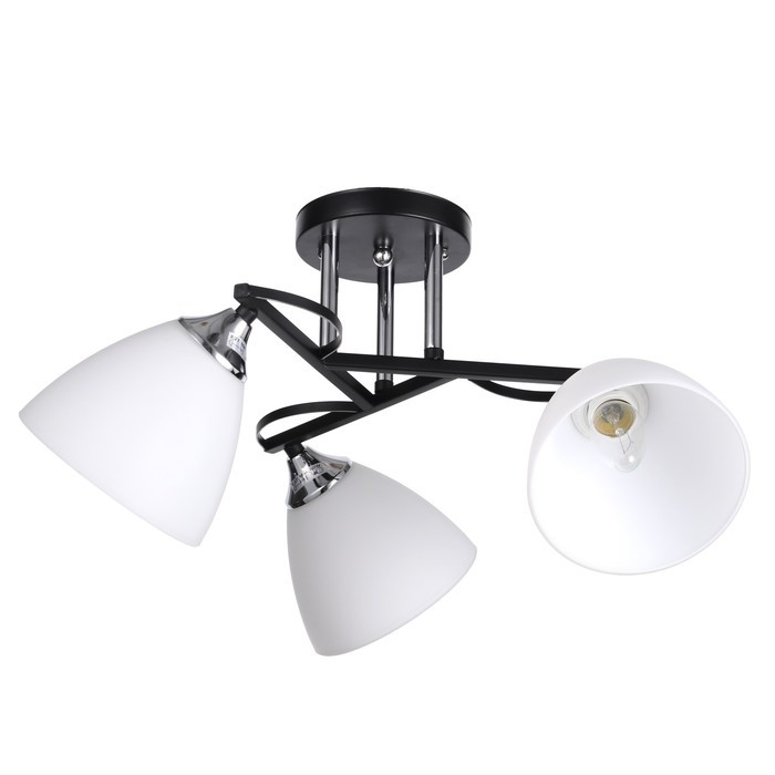 Люстра 0892/3 3хE27 60W 56х23 чёрный/хром