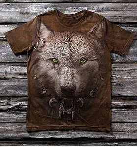 Детская футболка с рисунком Волчонок