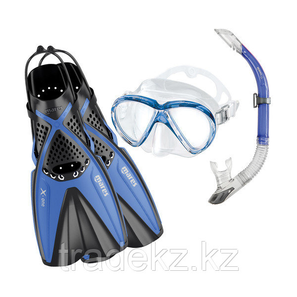 Комплект ласты, маска, трубка MARES X-ONE MAREA BLUE, размер 44-47 - фото 1 - id-p77778061