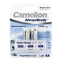Аккумуляторная батарейка Camelion AA NH-AA2300ARBP2, AlwaysReady Rechargeable, 1.2V, 2300 mAh (2 шт.)