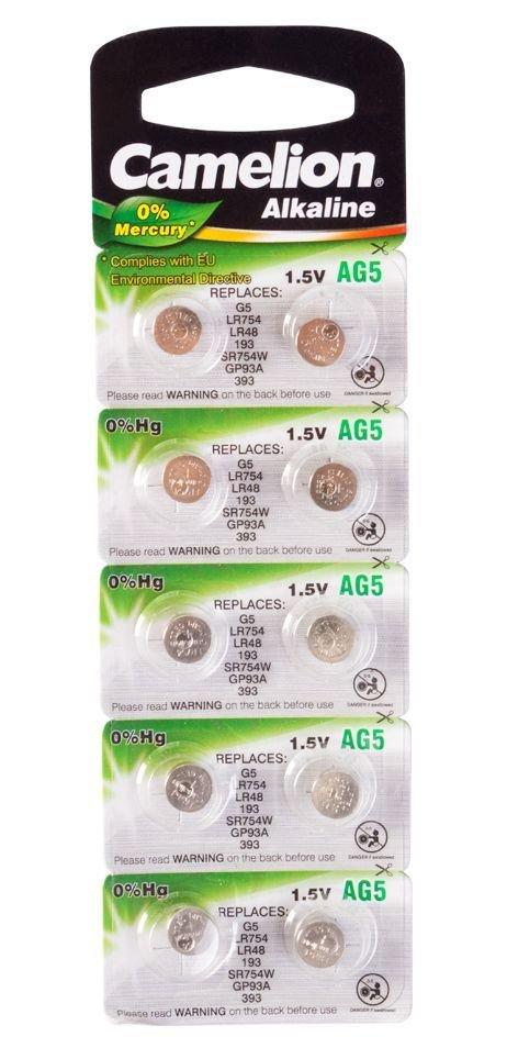 Батарейка Camelion AG5, Alkaline, 1.5V (10 шт.)