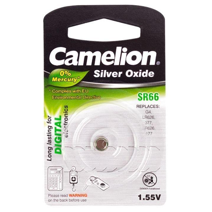 Батарейка Camelion SR66-BP1, Silver Oxide, 1.55V (1 шт.)