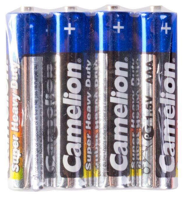 Батарейка Camelion AAA R03P-SP4B, Super Heavy Duty, 1.5V, 550mAh (4 шт.)