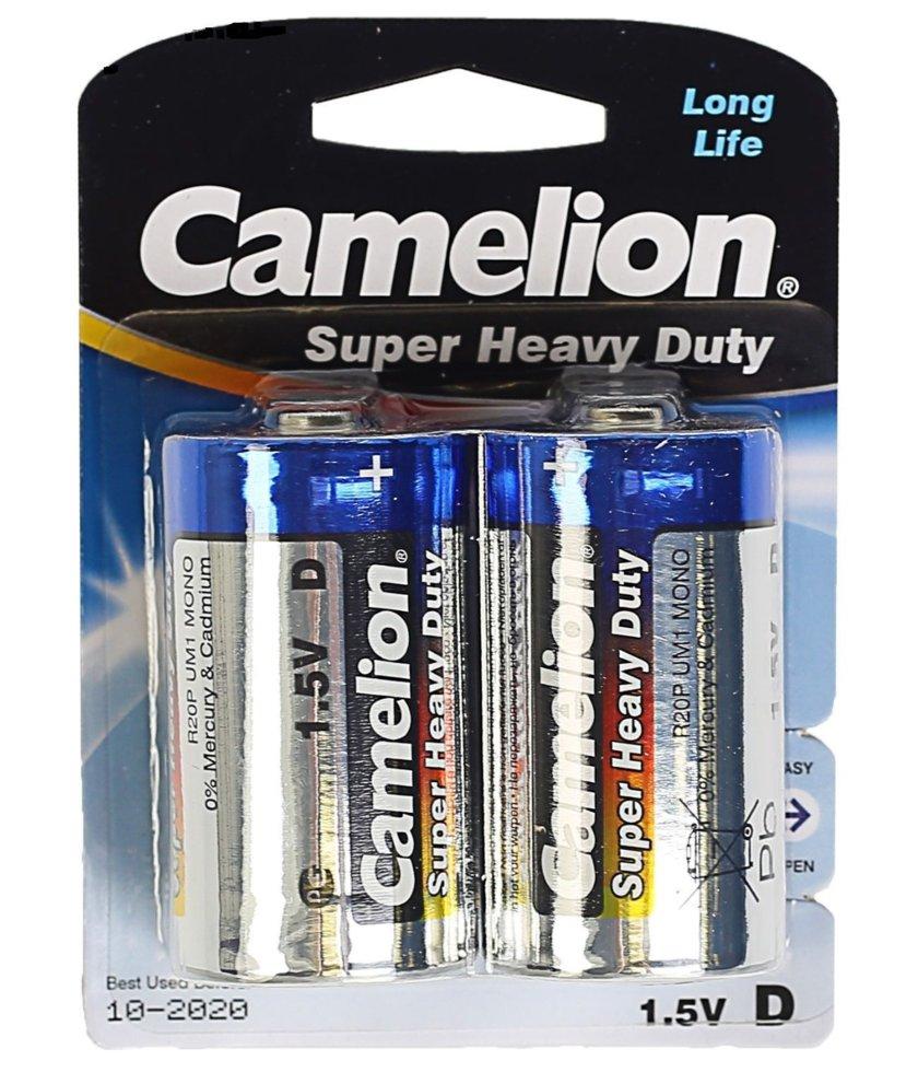 Батарейка Camelion D R20P-BP2B, Super Heavy Duty, 1.5V, mAh (2 шт.)