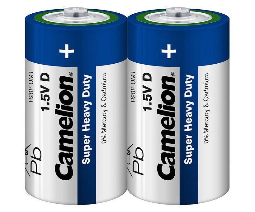 Батарейка Camelion D R20P-SP2B, Super Heavy Duty, 1.5V (2 шт., пленка)