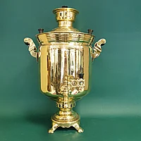 Самовар латунный на дровах