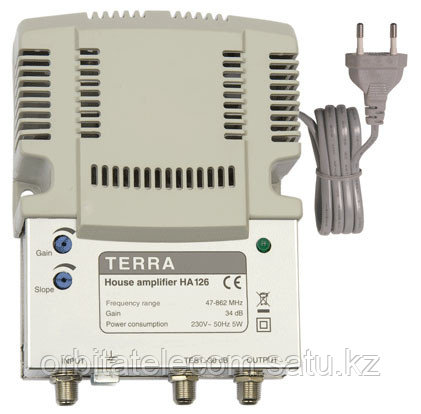 Усилитель ТВ сигнала HA 126 - TERRA усилитель домовой средней мощности