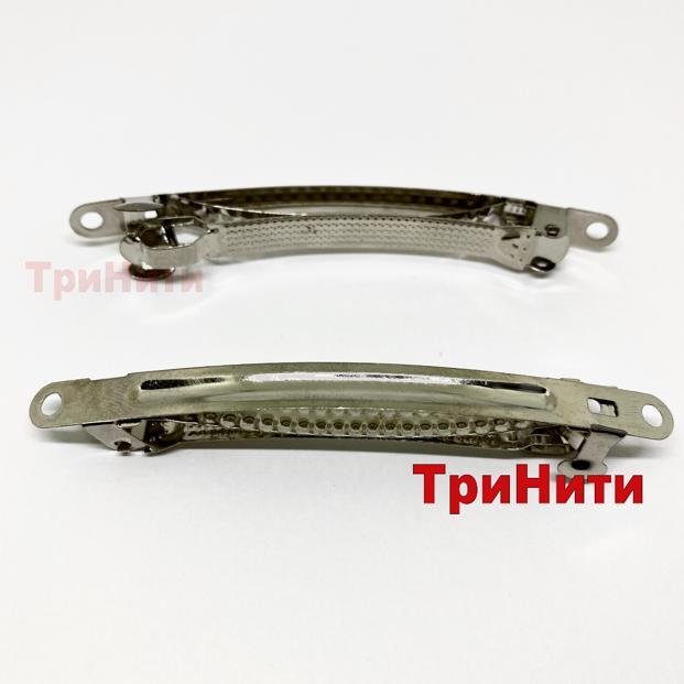 Заготовка для заколок "автомат" серебро 8 см