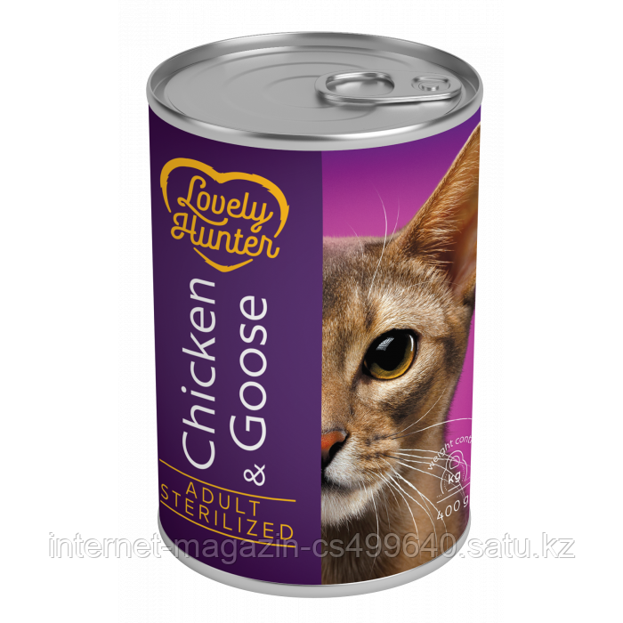 Влажный корм для стерилизованных кошек Lovely Huntrer Adult Sterilised Chicken&Goose с курицей и гусем