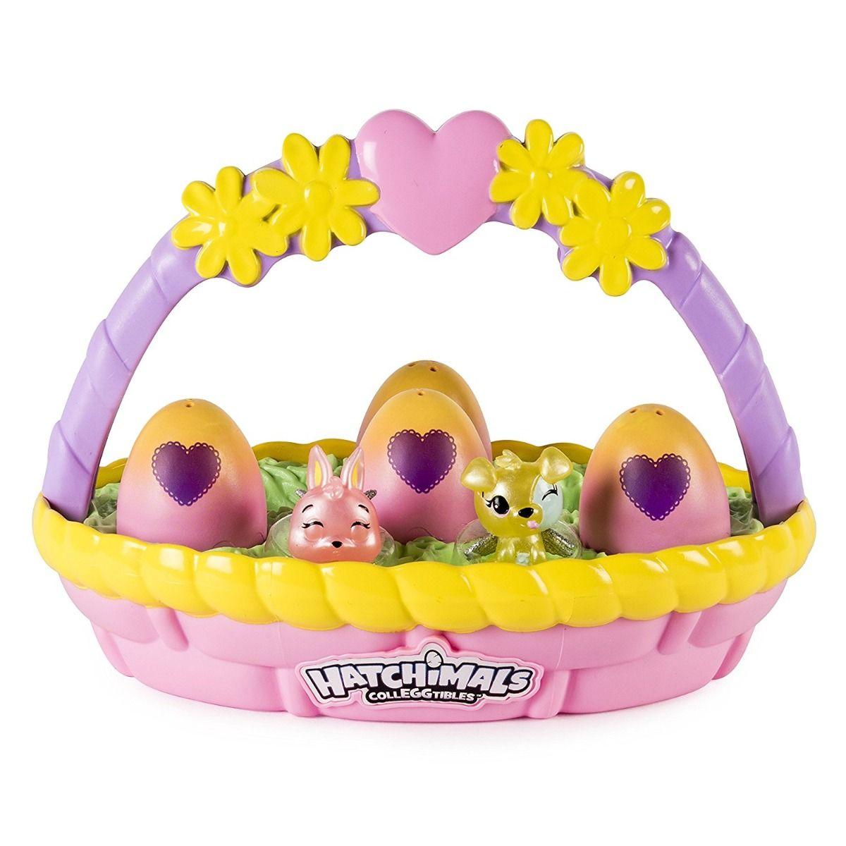 Игровой набор с коллекционными фигурками Hatchimals "Весенняя корзина"