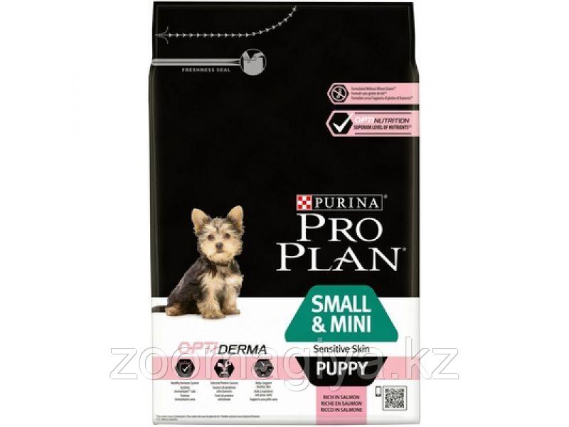 Сухой корм Pro Plan Small & Mini Puppy для щенков мелких и карликовых пород с лососем - 3 кг - фото 1 - id-p77789537