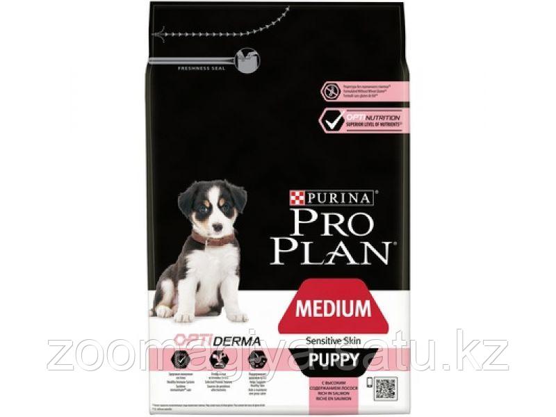 Purina Pro Plan с ЛОСОСЕМ и РИСОМ для щенков СРЕДНИХ пород с чувствительной кожей (Puppy Sensitive) - 3 кг - фото 1 - id-p77789552