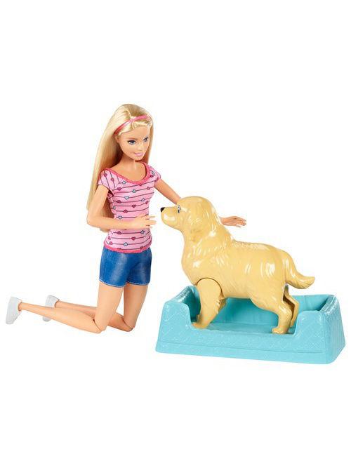 Игровой набор Barbie «Кукла и собака с новорожденными щенками»