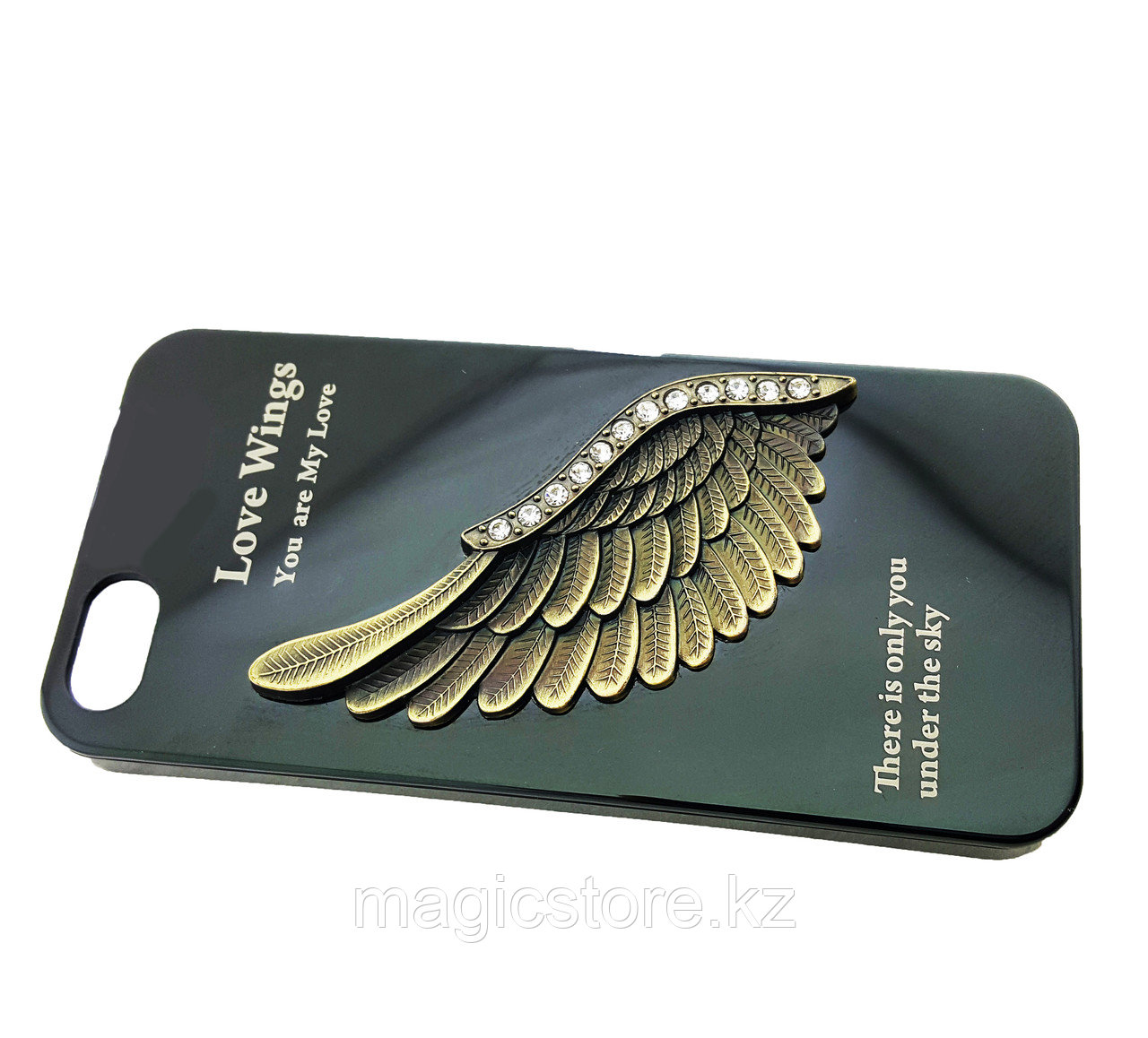 Чехол iphone5, Zippe, Love Wings, металлический