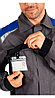 Куртка ЛЕМУС АНТИСТАТ, цв.серый с черным и васильковым, фото 4