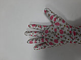 Прорезиненные перчатки Цветочек (1200 шт), фото 3