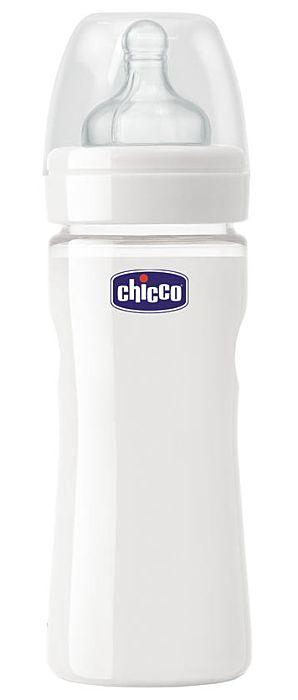Бутылочка для кормления Chicco Wellbeing стеклянная 240мл силикон