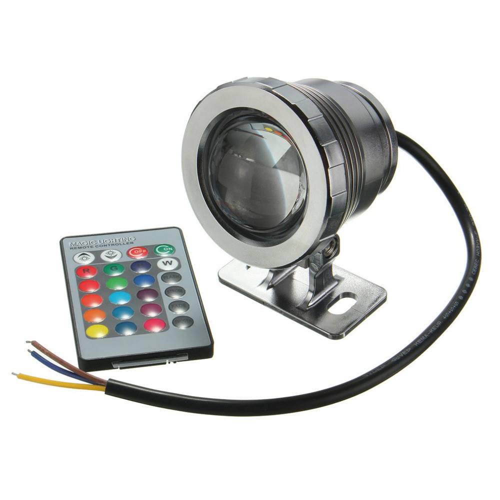 Светодиодный водонепроницаемый цветной прожектор RGB с пультом 220V - фото 2 - id-p77821620