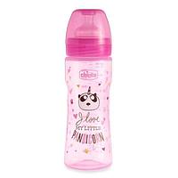 Бутылочка для кормления Chicco Wellbeing FANTASTIC LOVE в асс. 330 мл 4м+ силикон