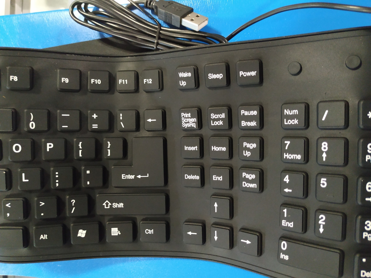 Гибкая силиконовая USB клавиатура