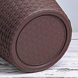 Корзина для белья с крышкой Виолет «Ротанг», 15 л, 32×32×27 см, цвет коричневый, фото 3