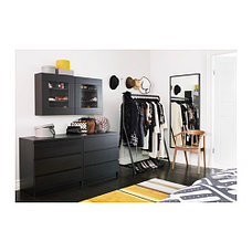 Комод с 3 ящиками МАЛЬМ черно-коричневый ИКЕА, IKEA, фото 2