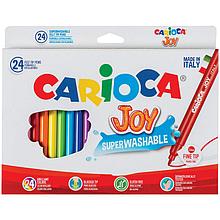 Фломастеры Carioca "Joy", 24цв., смываемые, картон