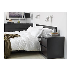 Комод с 2 ящиками МАЛЬМ черно-коричневый ИКЕА, IKEA, фото 3