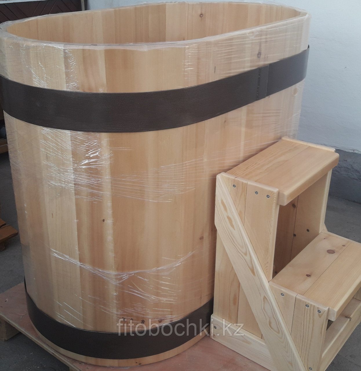 Купель овальная из кедра для бани и сауны L100 см, фото 1