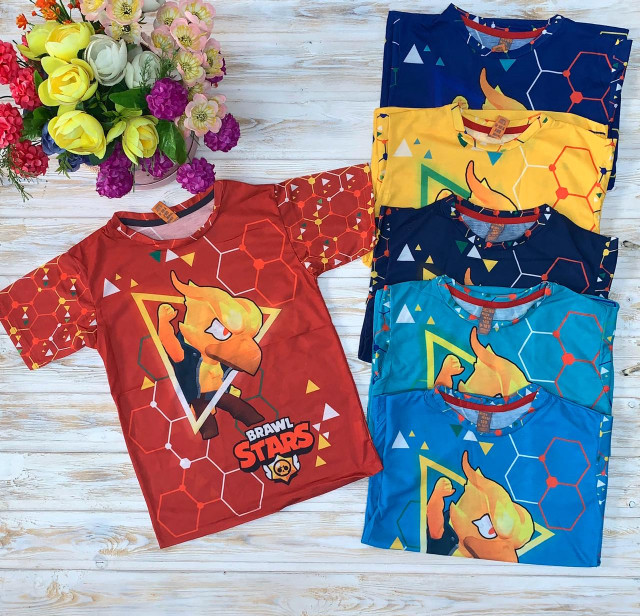 Детские брендовые футболки BRAWL STARS - фото 2 - id-p77861225