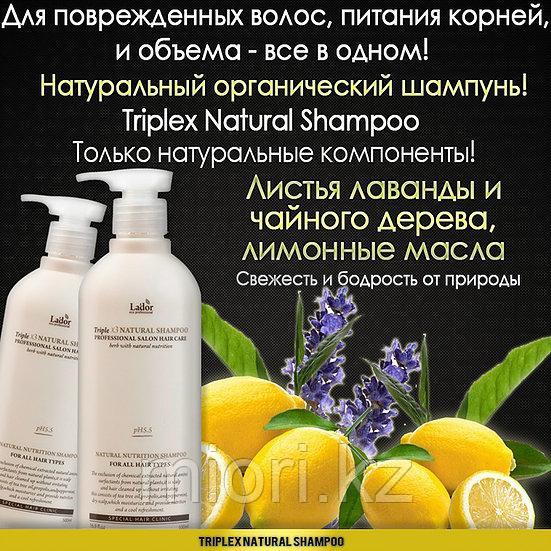 Безсульфатный органический шампунь с эфирными маслами Lador Triplex Natural Shampoo