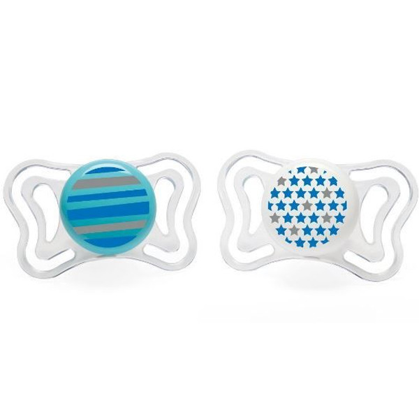 Пустышка силиконовая Chicco Physio LIGHT 6м+ 2 шт BOY