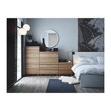 Тумба прикроватная ОППЛАНД с 2 ящиками дубовый шпон ИКЕА, IKEA, фото 3