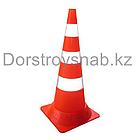КС Конус сигнальный резиновый мягкий, гибкий, оранжевый 750 мм Для дорожных работ, фото 2
