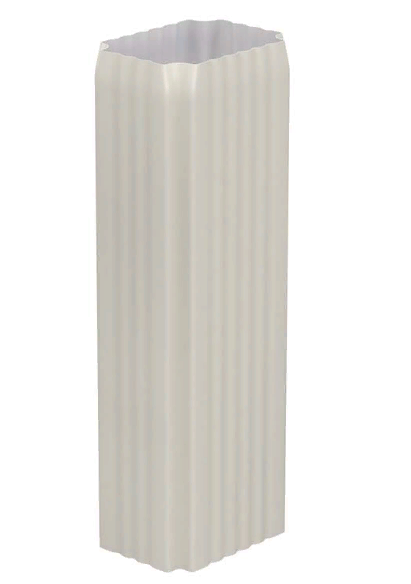 Труба водосточная 76x102x3000 мм Белый Металлический прямоугольного сечения  ПЭ Ral 9003