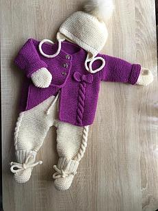 Вязанный комплект для девочки