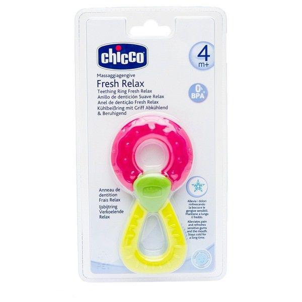 Прорезыватель Chicco охлаждаемый кольцо с ручкой, 4+