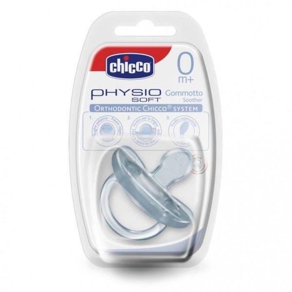 Пустышка силиконовая Chicco физио софт 0+