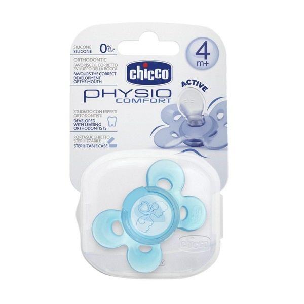 Пустышка силиконовая Chicco Comfort Soother 6+ голубая