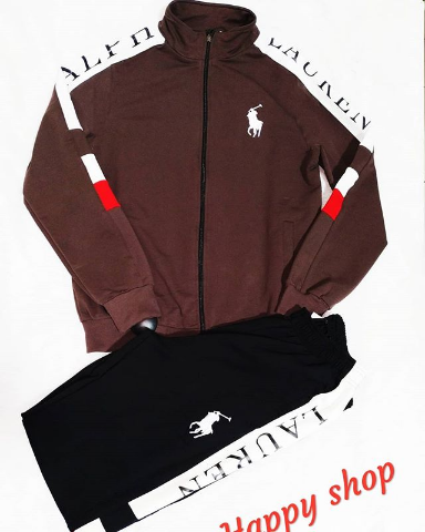 Мужской спортивный костюм Ralph Lauren коричнево-черный