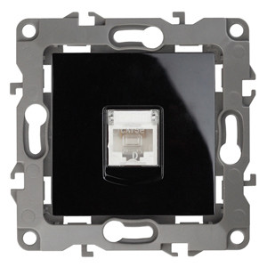 12-3107-06 Розетка информационная RJ45, ЭРА12, черный