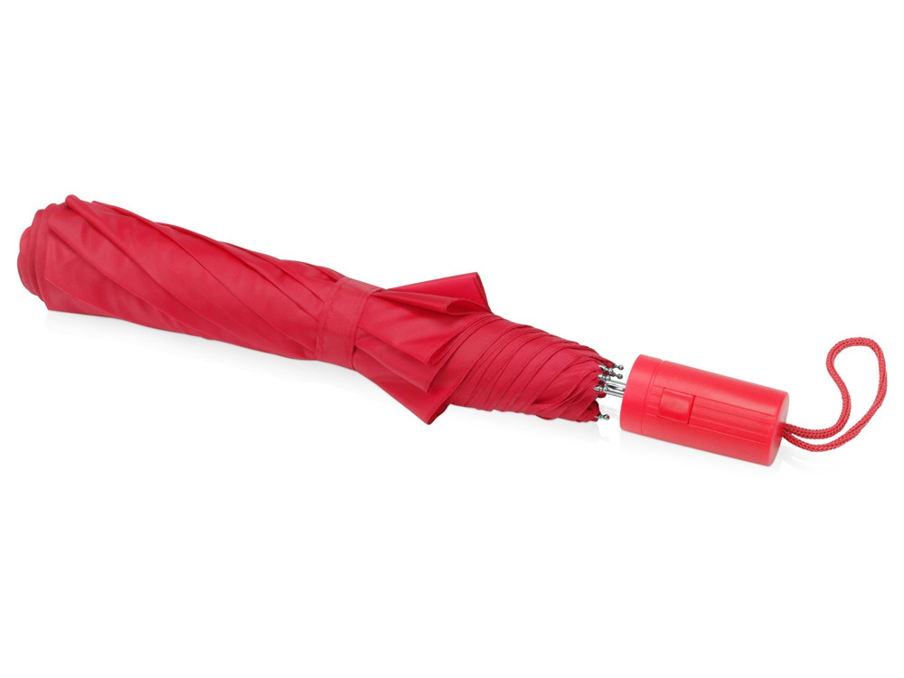 Зонт складной Tulsa, полуавтоматический, 2 сложения, с чехлом, красный - фото 3 - id-p77883556